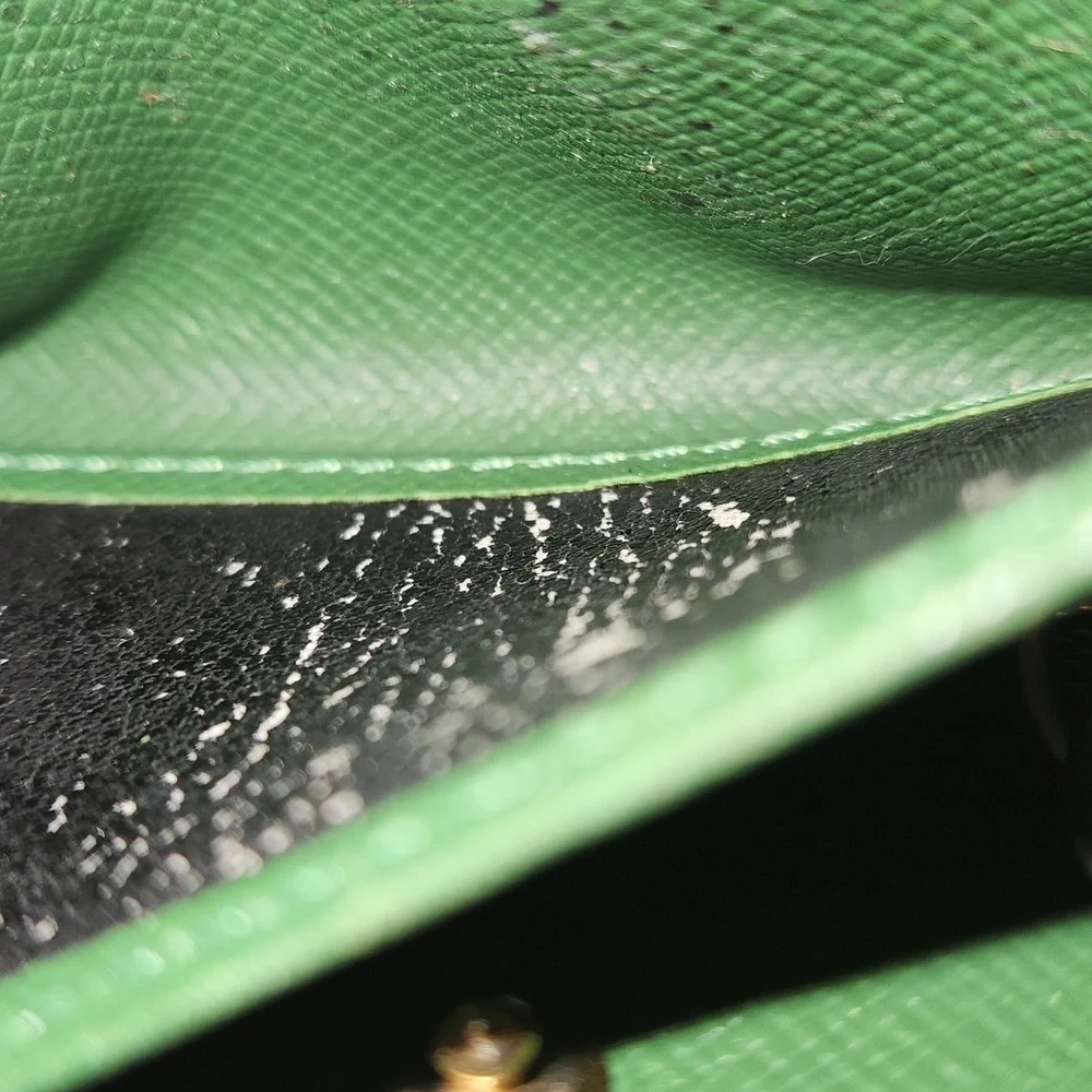 AUTHENTIC Louis Vuitton Green Epi Key Card Holder